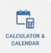digital banking calculator and calendar widget